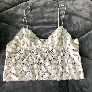FreePeople White Lace Shirt